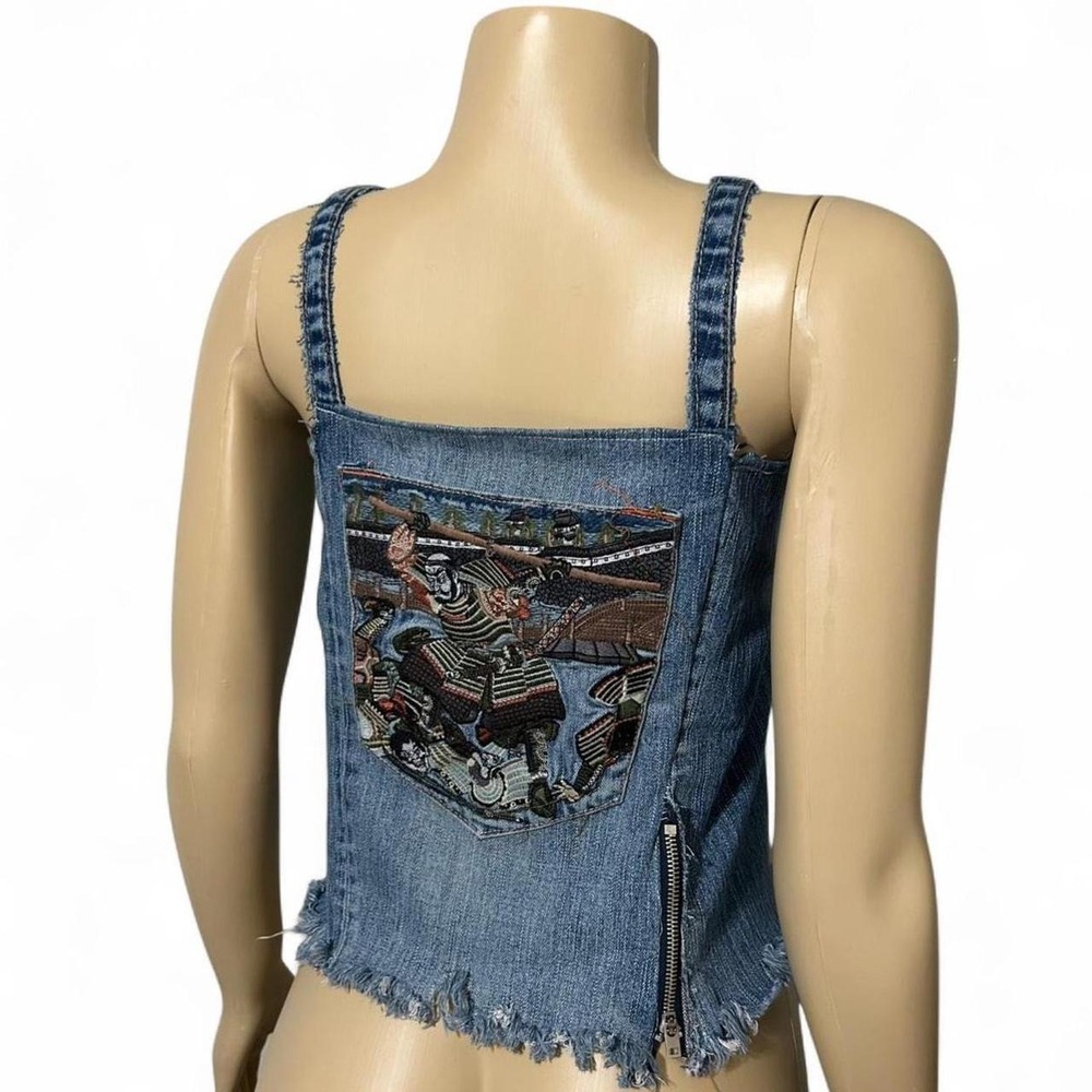 Custom Reworked True Religion Denim Tank - Picture 2 of 6